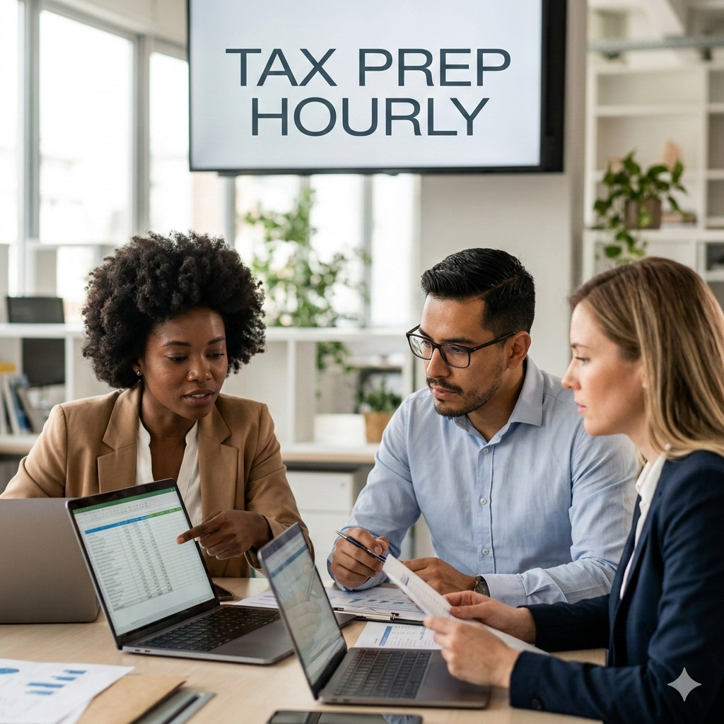 Tax Prep Hourly (after 30min free)